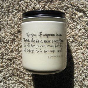 NWT Good news white birch 8oz soy wax candle